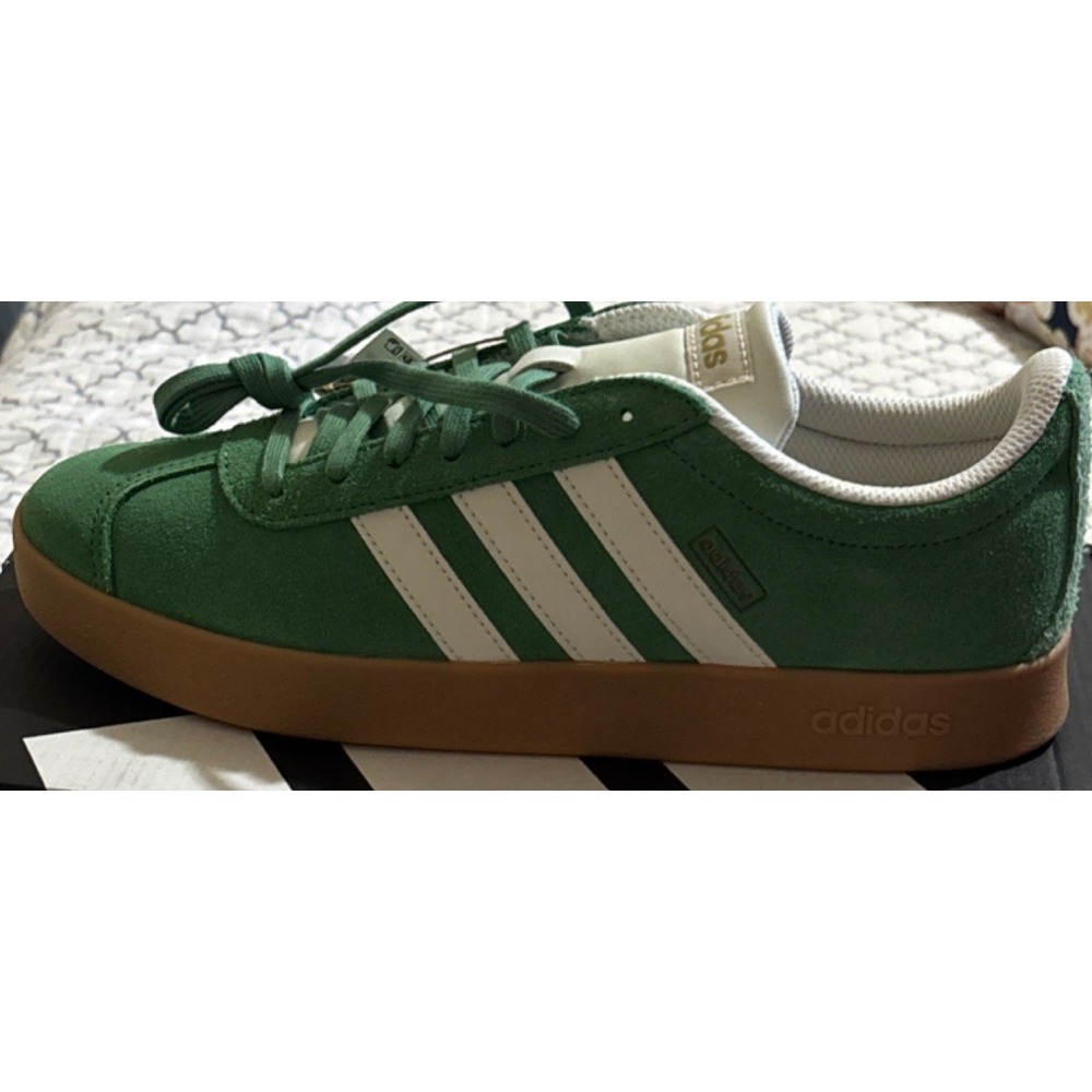 Adidas VL Court 2.0 Unisex M8/W9.5 Green NEW JH5077 Suede Gum Sole Sneakers - Picture 11 of 14